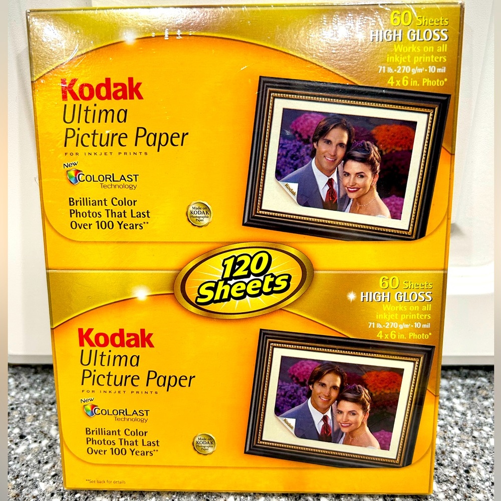 Kodak Premium Picture Paper High Gloss 4x6 - 120 Sheets for Ink Jet Printer